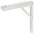 Hinged Bracket Adj 300mm 60kg/Pr Steel Wht