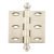 Butt Hinge Steeple Finial 63 x 35 mm Brass Unwashered Polished chrome