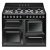 Smeg Vic TR4110BL1 Range Ckr DF Black/Stainless Steel