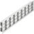 Ventilation Grille Rectangle 458x65mm Plastic Matte Silver