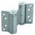 Spring Hinge Double Action 75 x 66 mm Steel Silver lacquered