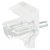 Gls Shelf Support D3mm Steel NP/Plastic Trans