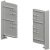 NPS Int Drawer Front Cover Cap 90mm Silver