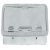 Cable Outlet Rect 98x242mm Plastic Beige