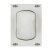 Pull Handle Flush Square Corners Stainless Steel Startec Length 120 mm stainless steel for wooden sliding doors Satin