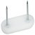 Pin Type Glide 44x16mm w 2 Nails Plastic Wht