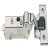 Concealed Cup Hinge 110° Standard Click on Arm Tiomos Half overlay/twin mounting Screw fixing up 45/9.5 nickel plated Tipmatic Plus