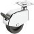 D50mm Enc.Castor Swivel with Brake Plastic Chrome