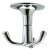 Rotating WithRobe 3 Ceiling Hooks Polished Aluminium