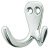 Coat Hook Aluminium 22-34 x 32-48 mm Double Height 48 mm depth 34 mm