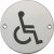 Graphic Sign D76mm-Disabled SSS/Black