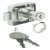 Dead bolt rim lock With fixed plate cylinder backset 25 mm Standard profile for series production of furniture Keyed different cylinder length 22 mm mounting: Right hand