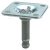 Pin for Castors Ø 8 mm with 38 mm Mounting Plate Pin Ø 8 mm