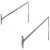 Filing Rails+Stop Rails 450mm Steel Chrome Plt