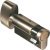 Half Cylinder with Thumbturn for Operating Cylinder Locks Without a Key Brass Satin nickel