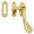 Casement Fastener with Mortice and Hook Plates Reversible Brass Polished