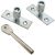 Sash Window Locks With Key Steel/Brs Sat