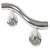 Grab Rail Curved Length 355-620 mm Nyma Style Length 355 mm hole centres 203 mm