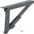 Folding Bracket for Tables and Benches Profile Dimensions 25 x 25 x 3 mm Steel Screw fixing at the side Powder coated black