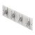 Coat Hook Rail with 4 Hooks Stainless Steel 42 x 36 mm Face fixing Brushed stainless steel finish