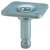 Pin/Mount Plate D10x38x38mm Galvanised Steel