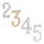 Numeral 0-9 Face Fixing 76 mm High Zinc Alloy Number: 7 polished chrome