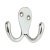 Coat Hook Double Zinc Alloy 25 x 56 mm Polished chrome finish