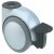 D75mm Twin Castor Swivel with Brake Pin Silver