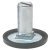 Plinth Adj Fit M8x45mm D23mm Galvanised Steel/Black
