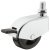 D50mm Enc.Castor Swivel with Brake M10 Chrome