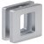 Flush Pull Handle Brass 110 x 60 mm for Glass Doors Satin nickel plated finish
