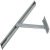Door Holder Overhead for Inward Opening Doors Aluminium Steel and Plastic Hold-open angle 90° to 130° Silver