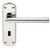 Lever Handles Mitred on Backplates for Lever Lock Standard Keyway Brass Polished/satin chrome