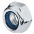Hexagon Locking Nut Galvanized Steel with Nylon Insert Internal thread Ø M6