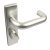 Lever Handles on Backplates for Bathroom Lock Ø 20 mm Aluminium With WC release and inside turn Satin anodised