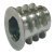 Screw-In Sleeve M6 Internal Thread Galvanized Zinc Alloy Length 13 mm