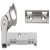 Centre Hinge Zinc Alloy Silver for 407.32.906/7