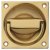 Flush Ring Pull Handle 75x75mm Brass Polished Brass