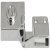 170D Glass Door Hinge Set Zinc Alloy CP