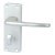 Lever Handles on Backplates for Bathroom Lock  Aluminium Cransley Satin anodised