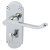 Lever Handles on Backplates for Bathroom Lock 167 mm Zinc Alloy Designed for interior doors Polished chrome
