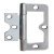 Flush Hinge 75x25mm LD Inset M.Steel ZP