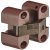180D Concealed Hinge 33mm UH Brs/Plastic Brw