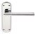 Lever Handles Mitred on Backplates for Latch Brass Polished/satin chrome
