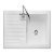 Rectangle Rustic CRT10101WH 1.0B Sink Cer Wht