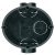 Wall Box Depth 47 mm Plastic for Wall Terminal Black