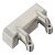 Adapter for Flaps with 20 mm Aluminium Frame Zinc Alloy For Free Fold Nickel plated