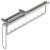 Clothes Hanger Rail Pull Out Undermounted for Dream Range Vibo Silver epoxy coated steel Silver fitting silver rack