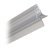 Shower Seal Bottom H-Profile with Drip Rail Lip 135° Length 2010 mm Suitable for toughened glass doors 6-8 mm thick Transparent PVC finish