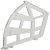 Shoe Rack for 3 Shelves Plastic Wht 1Set=2pcs